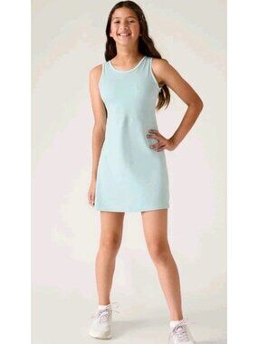 Athleta Girl Chit Chat Sleeveless Dress In Blue Size Large/12